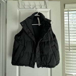 Lululemon Wunder Puff Cropped Vest Black